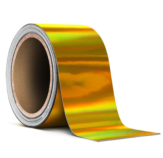 VViViD Holographic Gold Chrome Pinstripe Vinyl Tape Roll (2    x 25ft)