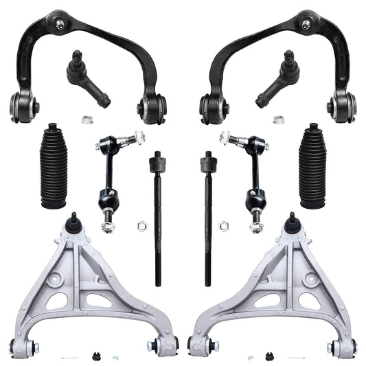 Detroit Axle - 4WD 12pc Front End Kit for 2005 Ford F-150, 4 Upper and Lower Control Arms with Ball Joint 4 Inner Outer Tie Rods